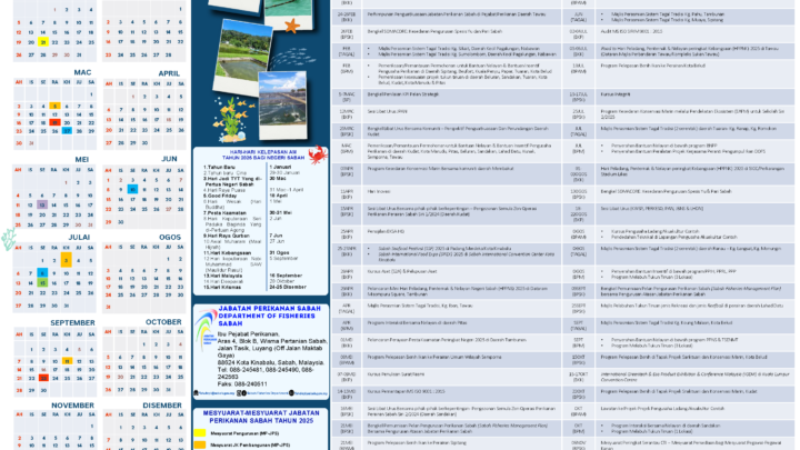 TAKWIM JABATAN PERIKANAN SABAH TAHUN 2025