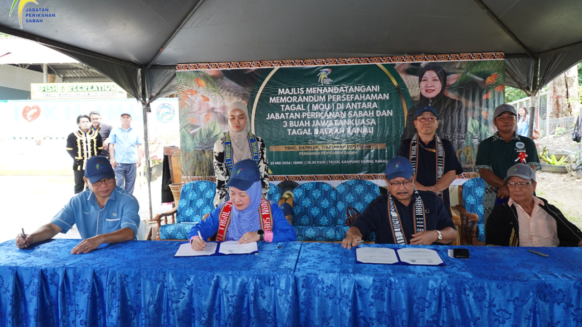 Majlis Menandatangani Memorandum Persefahaman (MOU) Tagal di Antara Jabatan Perikanan Sabah dan 3 Buah Jawatankuasa tagal Daerah Ranau